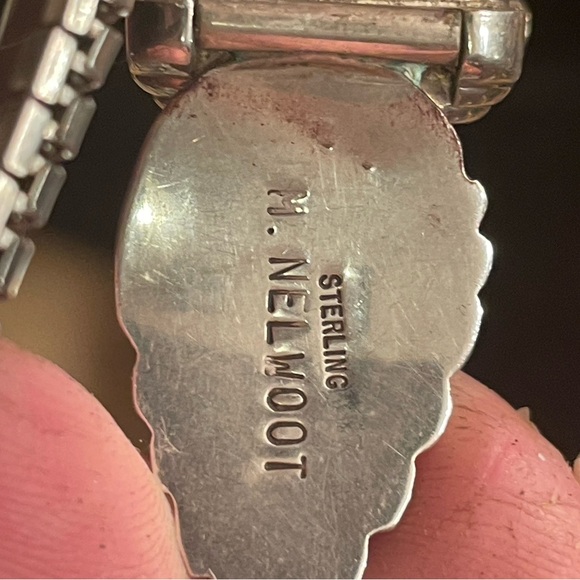 Vintage ORYX Sterling Silver Native American Style Watch Neil Moore Signed - Picture 3 of 3